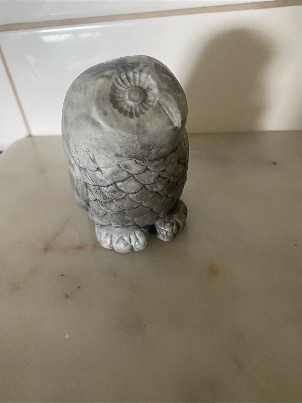 Decorative Stone Owl Figurine - Home Art Accent - Picture 2 of 4